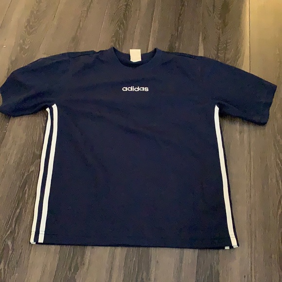 Navy Blue Adidas Tee shirt kids size Large - Picture 1 of 3